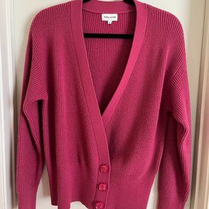 Raspberry colored sweater,  Pepaloves from Anthropologie, size Small